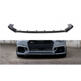 Накладка сплиттер на передний бампер Вариант2 на Audi RS3 8V Sedan